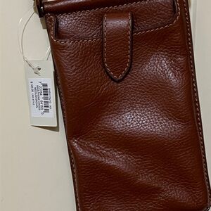 Fossil Rich Brown Leather Phone Holster